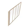 Afsluitlat Voor Glazen Binnenraam In Aluminium Met Poedercoating - H130 Cm - Lichte Houtlook - Bayview