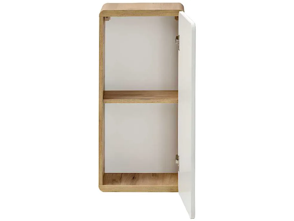 Badkamerkast Naturel En Wit - L35 X B22 X H75 Cm - Aruba