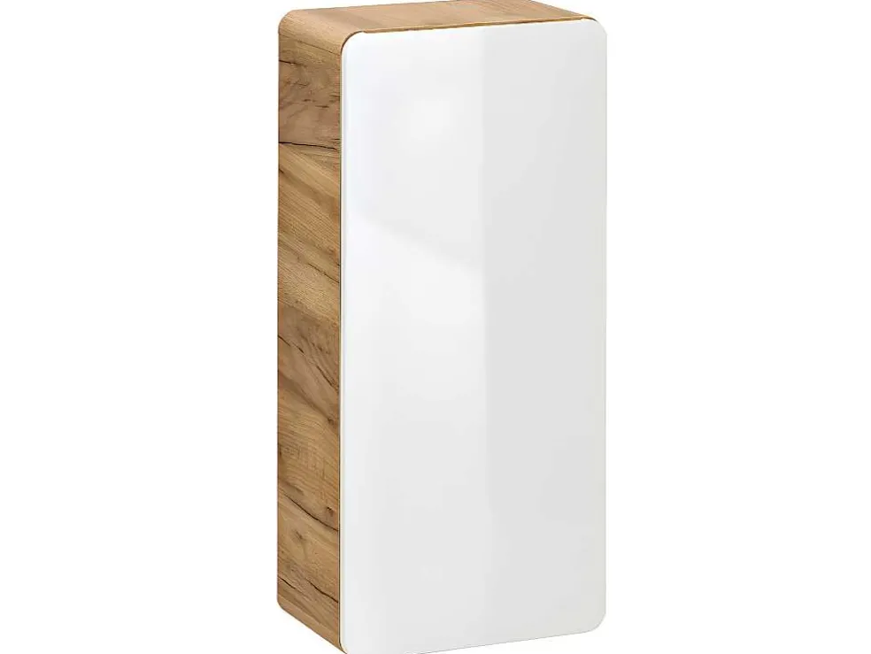 Badkamerkast Naturel En Wit - L35 X B22 X H75 Cm - Aruba