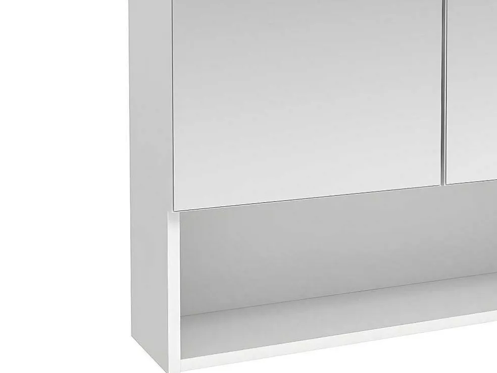 Badkamer Muurkast Met Spiegel En Nis Zumpa - Wit