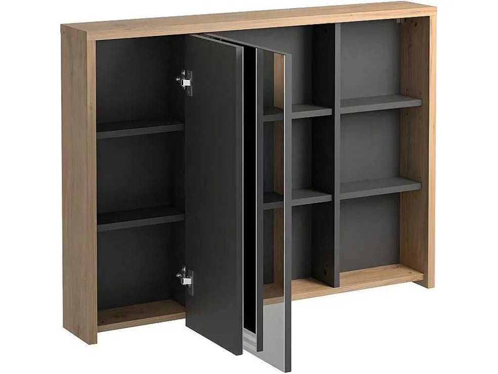 Badkamer Muurkast - Naturel Kleur - 100 Cm - Purnal