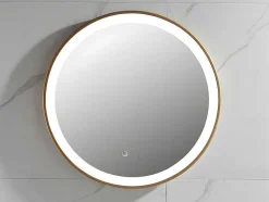 Badkamerspiegel Rond Met Led-Verlichting Numea - L60 X H60 Cm - Goudkleurig