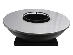 Barbecue/Plancha/Vuurkorf Van Staal - L81 X B81 X D96 Cm - Zwart - Corvera