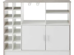 Barmeubel, Laag Dressoir Met Opbergruimte - Mdf - Eigentijdse Stijl - Kleuren: Grijs En Wit
