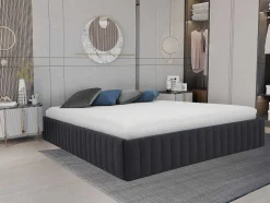 Bedbodem Met Opbergruimte 140 X 190 Cm Van Grijs Velours - Sethi Van Dreamea
