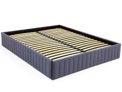 Bedbodem Met Opbergruimte 140 X 190 Cm Van Grijs Velours - Sethi Van Dreamea
