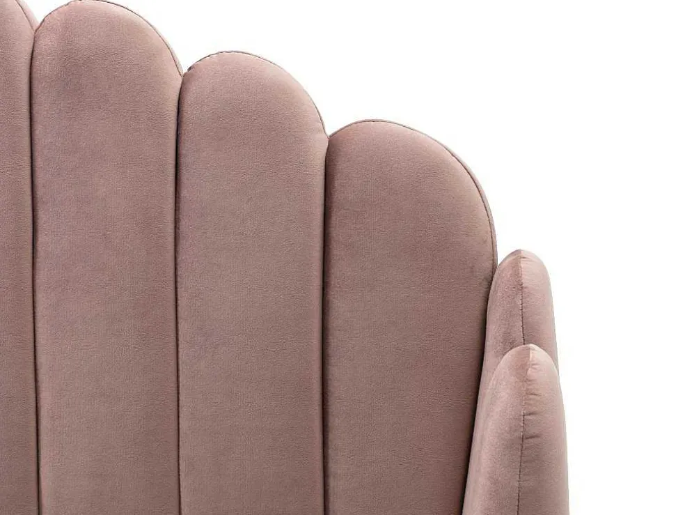 Bed Met Glooiend Hoofdeinde - 160 X 200 Cm - Fluweel - Oud Roze - Sagali