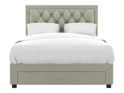 Bed Met Opbergruimte - Stof - Kleur: Champagne - 180 X 200 Cm - Leopold