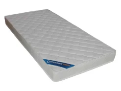 Bed Met Slaaplade Louise - 2 X 90 X 190 Cm - Grijze Stof + Matras