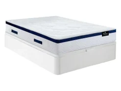 Bedset 160 X 200 Cm - Witte Bedbodem Met Opbergruimte + Matras Met Pocketveren - Marquis Van Dreamea Play