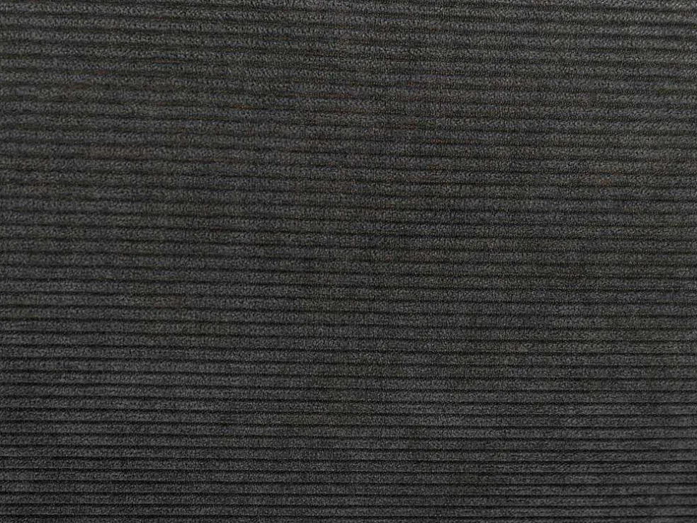 Bed 160 X 200 Cm - Ribfluweel - Antraciet - Sonetri