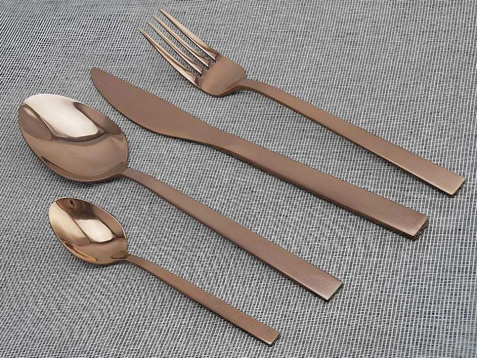 Bestekset 16 Stukken - Inox - Koperkleur - Briljant