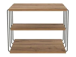 Bijzettafel Met 1 Plank - Licht Naturel En Zwart - Brilena