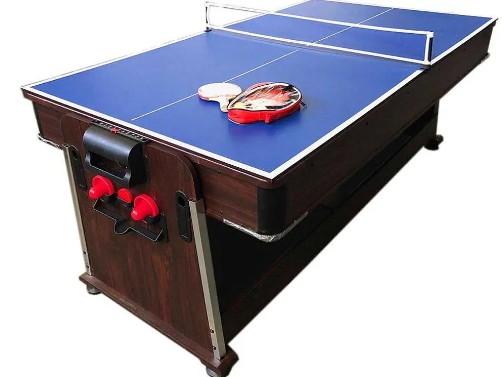 Biljarttafel 7 Voet Multi-Game Groen Air Hockey + Tennistafel Stark