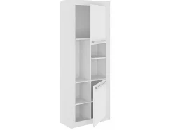 Boekenkast Evan - 2 Kasten En 3 Nissen - Wit