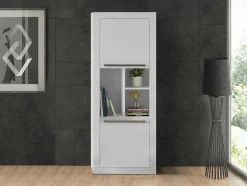 Boekenkast Evan - 2 Kasten En 3 Nissen - Wit