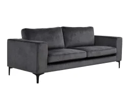 Bolero Bank 3 Persoons Velours Grijs.