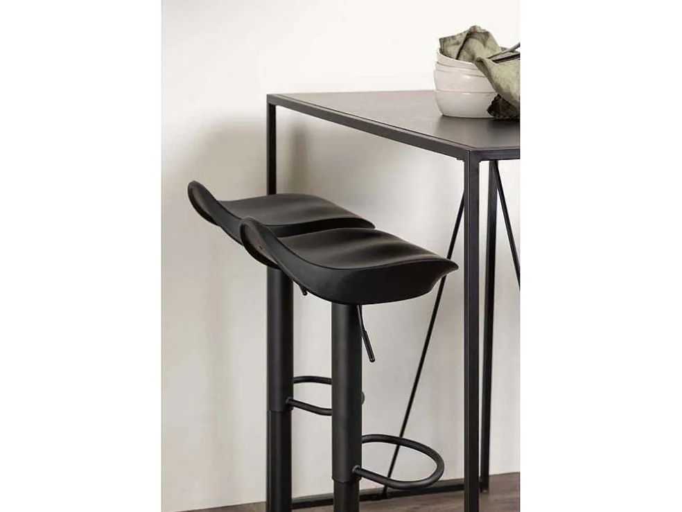 Brea Barmeubelset Bartafel Zwart En 4 Adesto Barstoelen Zwart.
