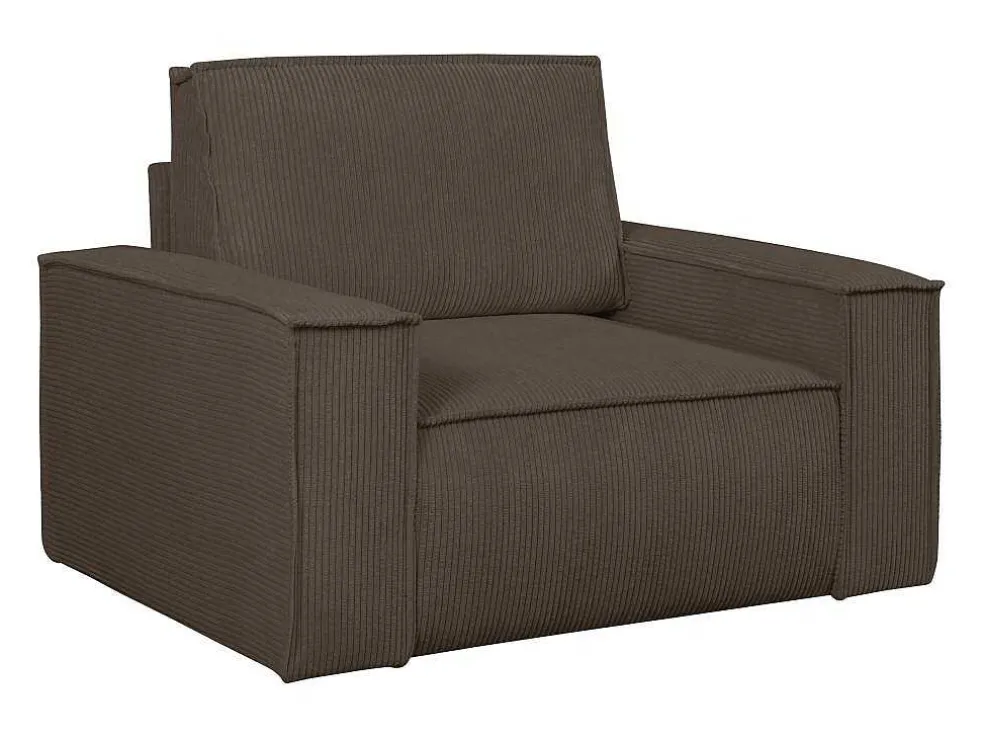 Bruine Fauteuil Van Ribfluweel Amelia