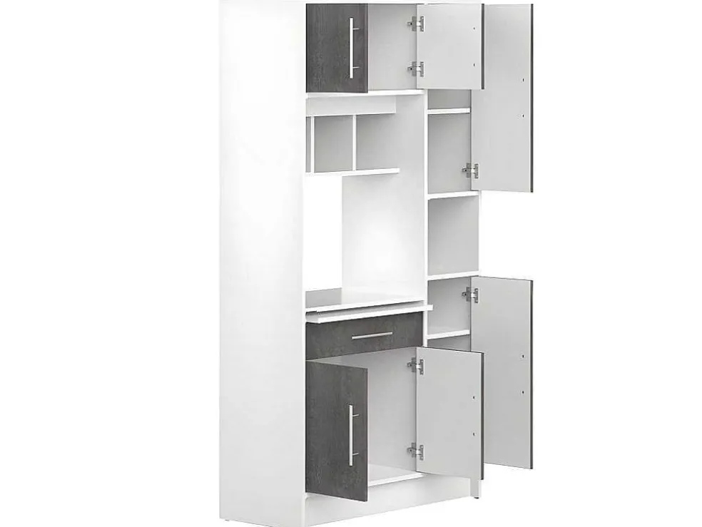 Buffetkast Mady - 5 Deuren & 1 Lade - Witte Betonkleur