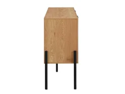 Buffetkast Met 4 Deuren - Licht Naturel En Zwart - Memphis Ii
