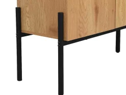 Buffetkast Met 4 Deuren - Licht Naturel En Zwart - Memphis Ii