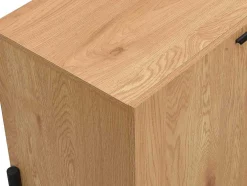 Buffetkast Met 4 Deuren - Licht Naturel En Zwart - Memphis Ii