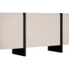 Buffetkast Met 4 Deuren Van Mdf - Beige En Zwart - Luvonia