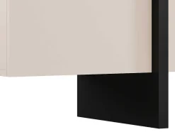 Buffetkast Met 4 Deuren Van Mdf - Beige En Zwart - Luvonia