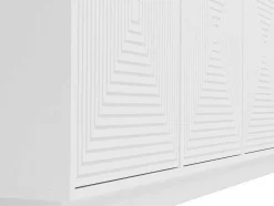 Buffetkast Met 4 Deurtjes Van Mdf - Wit - Mezulia