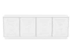Buffetkast Met 4 Deurtjes Van Mdf - Wit - Mezulia
