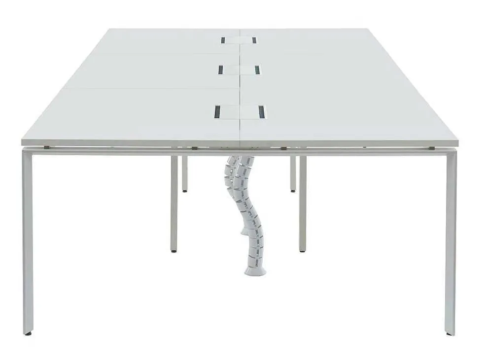 Bureaubank 6 Personen - Wit - L140 Cm - Downtown