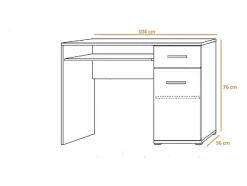 Bureau Firenze - Sonoma - 104X50X75 Cm - Epikasa