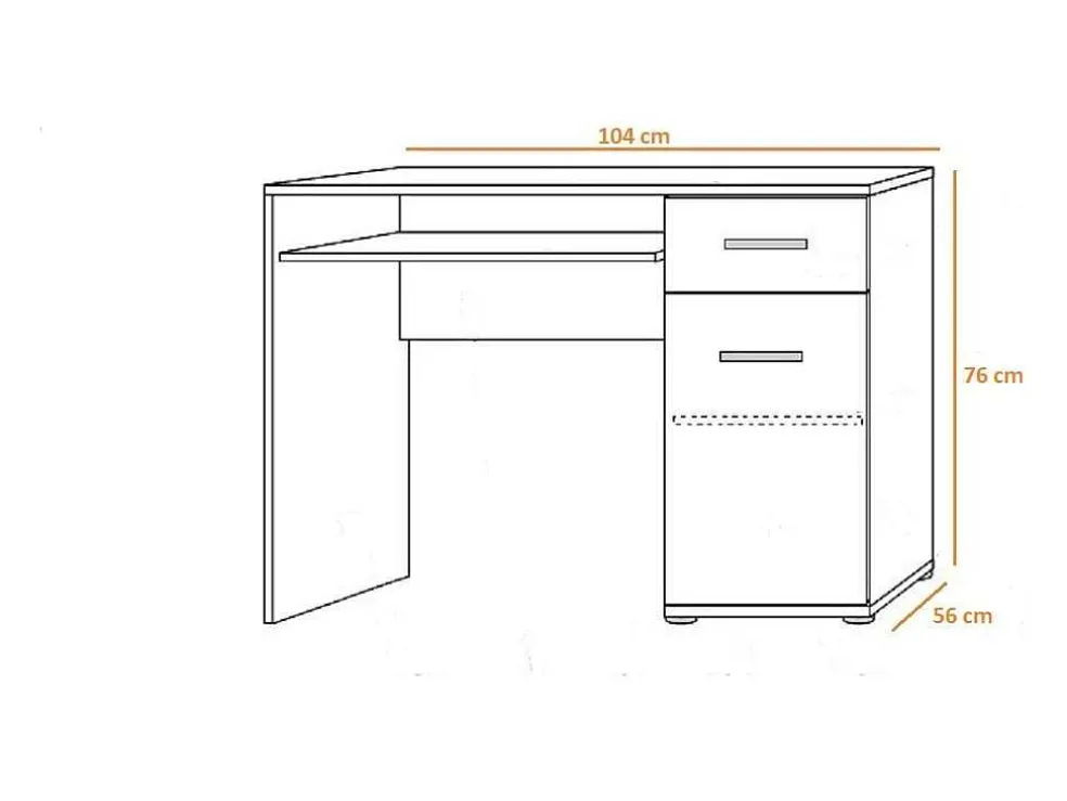 Bureau Firenze - Sonoma - 104X50X75 Cm - Epikasa