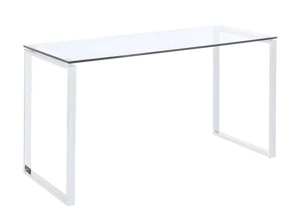 Bureau Freya - Gehard Glas En Verchroomd Metaal