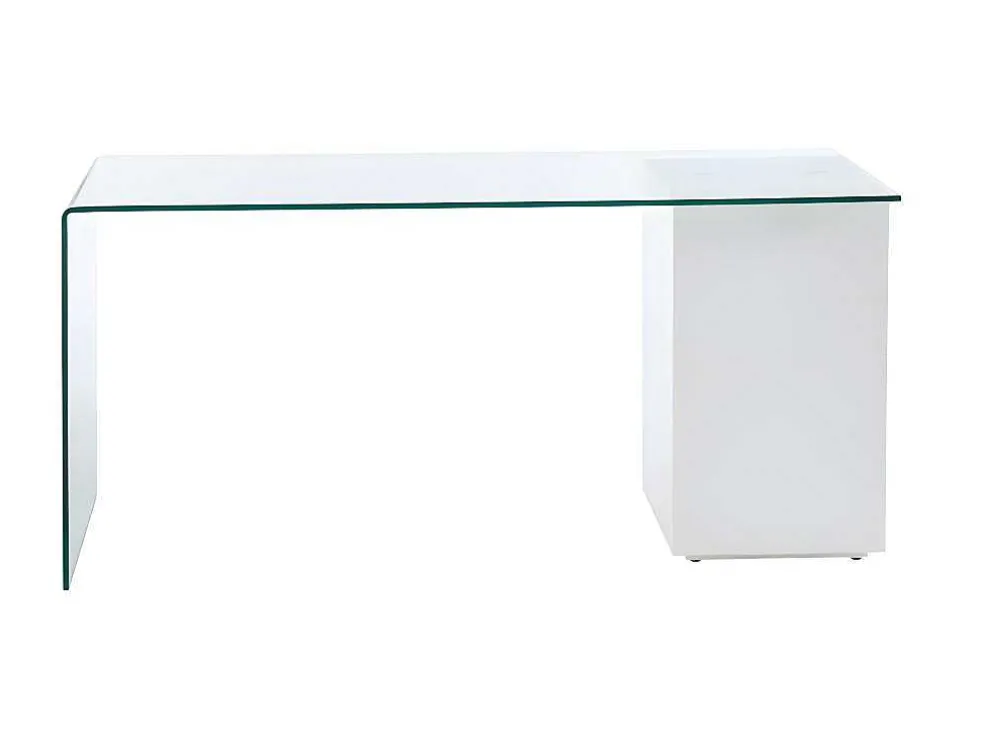 Bureau Muriel Met Opbergruimte - 4 Laden - Gehard Glas & Mdf