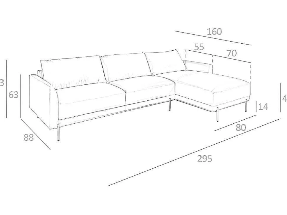 Chaiselongue Bank (R) In Leer En Verdonkerd Staal 6154 Angel Cerda