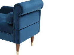 Chaise Longue Links Van Blauwgroen Velours Umari
