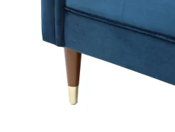 Chaise Longue Links Van Blauwgroen Velours Umari