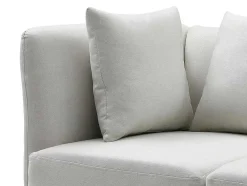 Chaise Longue Rechts Van Cremekleurige Stof Napasa