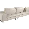 Chaiselongue Sofa (R) In Leer En Mat Staal 6152 Angel Cerda