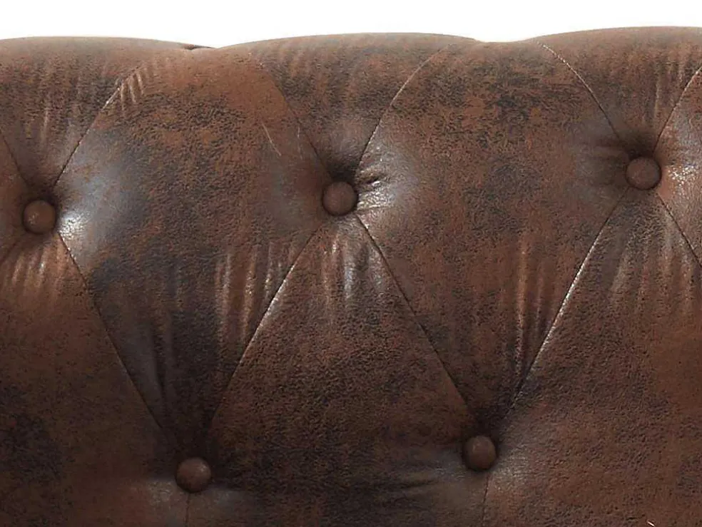 Chesterfield Chaise Longue - Hoek Rechts - Shirel Van Microvezel Met Lived-In Leeraspect