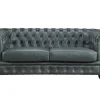 Chesterfield Zitbank 3 + 2 Plaatsen Brenton 100% Buffelleer - Spaans Groen