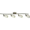 Clea Plafondlamp, Messing, Ecru, 78X9X20 Cm, Epikasa