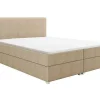 Complete Set Met Boxspring En Hoofdbord + Bedbodem + Matras + Topmatras - 160 X 200 Cm - Stof - Beige - Onan Van Ysmee