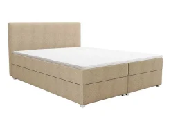 Complete Set Met Boxspring En Hoofdbord + Bedbodem + Matras + Topmatras - 160 X 200 Cm - Stof - Beige - Onan Van Ysmee