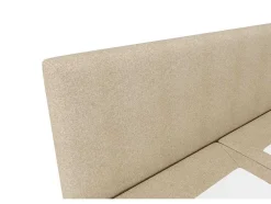 Complete Set Met Boxspring En Hoofdbord + Bedbodem + Matras + Topmatras - 160 X 200 Cm - Stof - Beige - Onan Van Ysmee