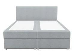 Complete Set Met Boxspring En Hoofdbord + Bedbodem + Matras + Topmatras - 180 X 200 Cm - Stof - Lichtgrijs - Onan Van Ysmee