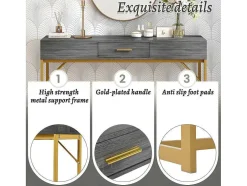 Console Met 1 Lade - Moderne Stijl - Grijs