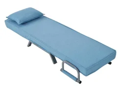 Converteerbare Stoffen Fauteuil - 6-Voudig Verstelbare Rugleuning - Blauw